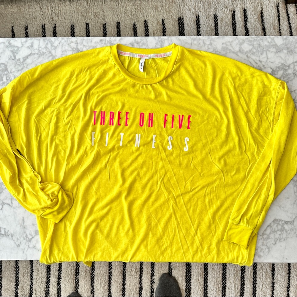 305 Fitness Yellow Long Sleeve Tee - Miami